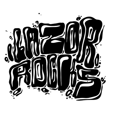 Lazor Rocks branding design font graffiti graphic design illustration lazor lettering logo procreate rocks sketch sticker streetart streetwear typography