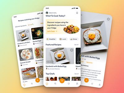 Recipe-Share App eye catchy minimal recipe recipe sharing app ui uiux user interface