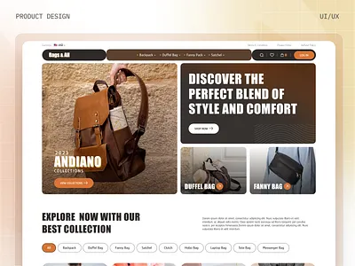 Product Showcase Landing Page branding design ecommerce webpage inspiration landin page product showcase ui uiux