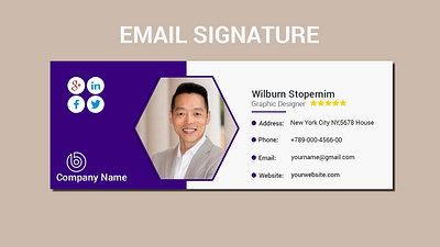 Modern Email signature template design branding design graphic design logo