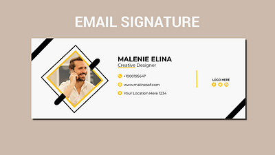 Modern Email signature template design branding design graphic design logo