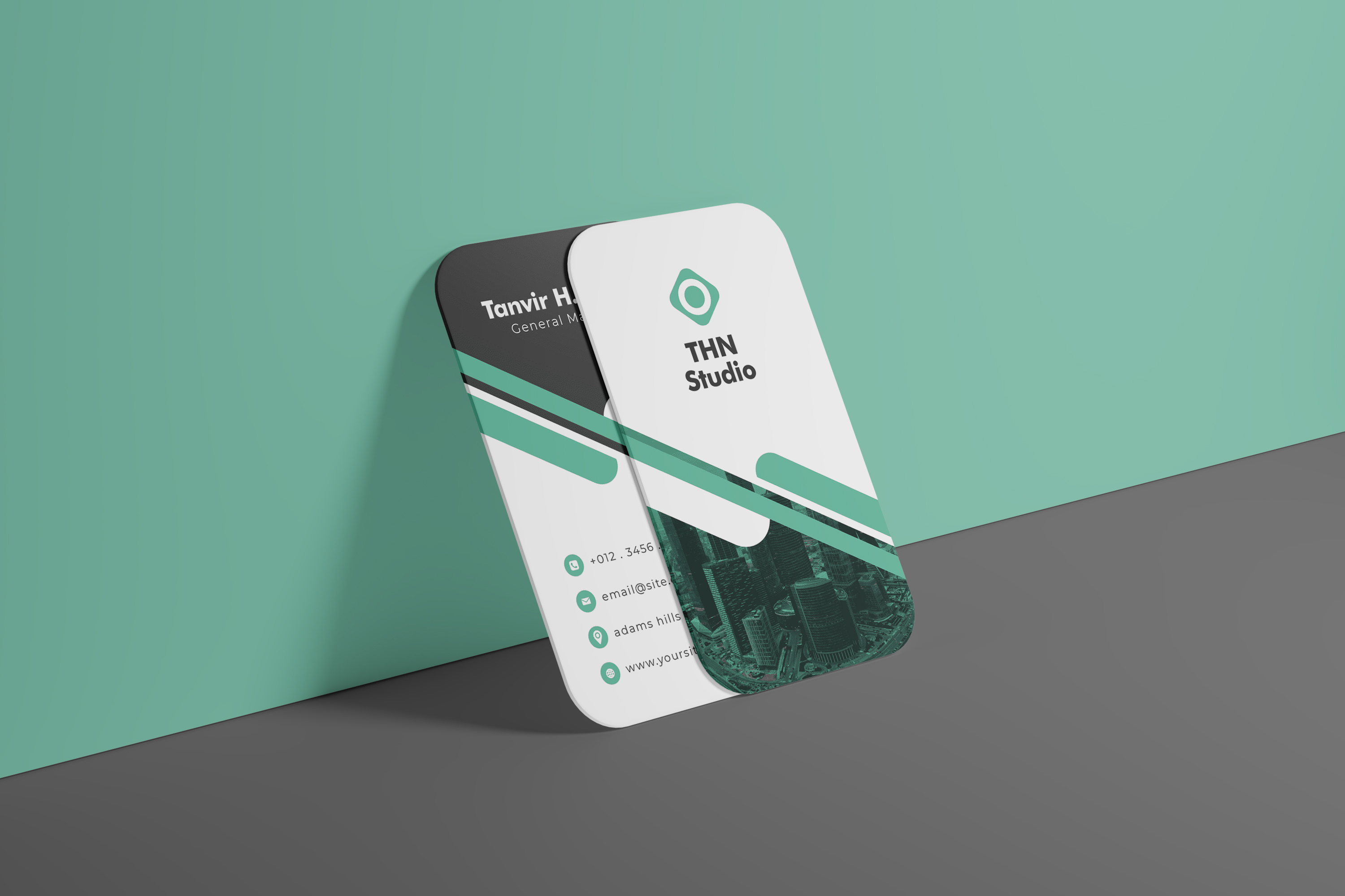 Professional Vertical Business Card Design By Tanvir Hasan On Dribbble