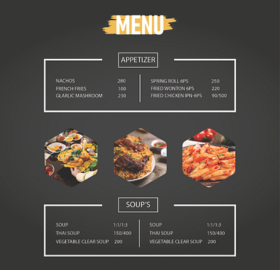 Restaurant Menu Card branding design flyer design graphic design menu card menu design restaurant