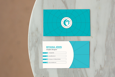 Graphic Designer Business Card Template branding business card business card design business card template business card templates business cards graphic design graphic designer teal business card white business card