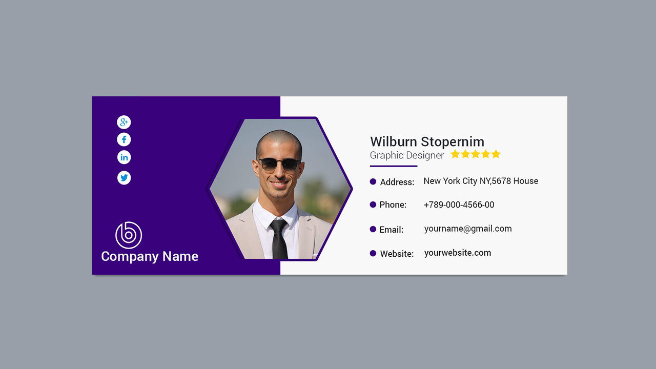 Modern Email signature template design by Md Mosaddekur0 on Dribbble