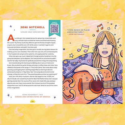 Joni X Lively Scout book decorative music musician people portraits women