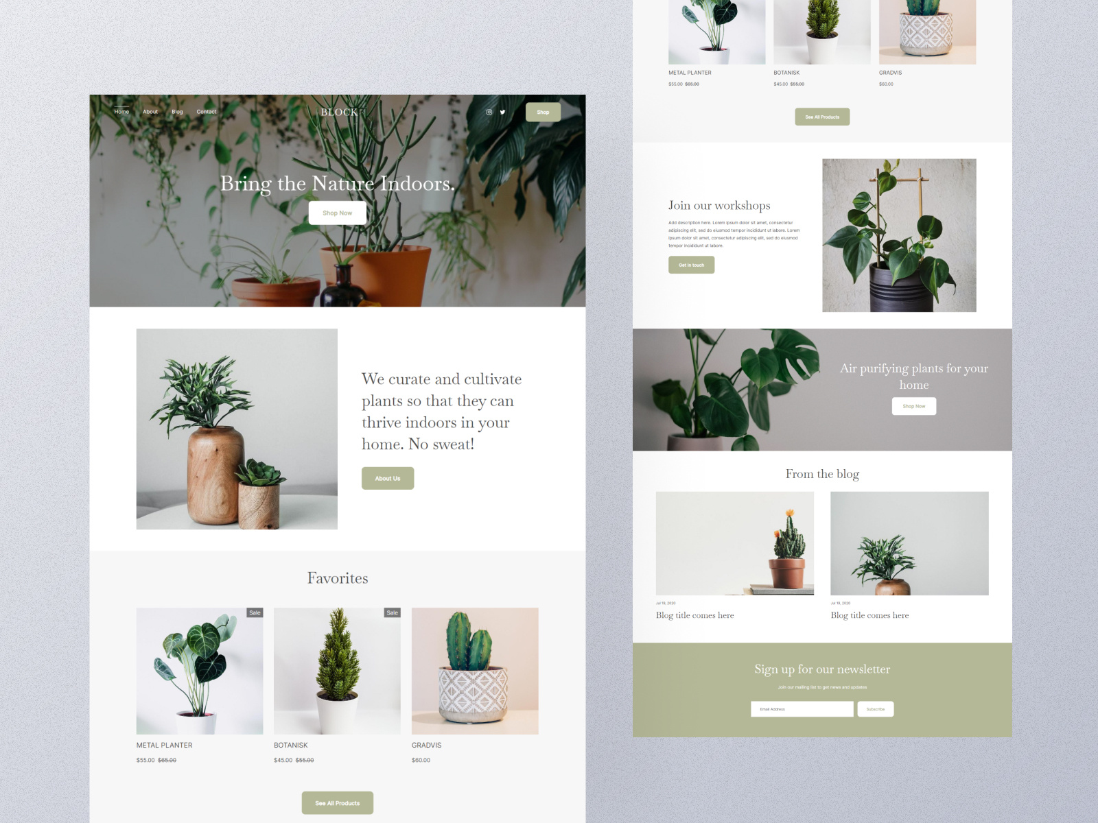 Block - A Business Website Template by Pixpa on Dribbble