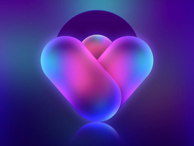 128 🍬 2d after effects animation branding circle cj design gradient light logo loop motion neon night reflection shiny smooth transition ui