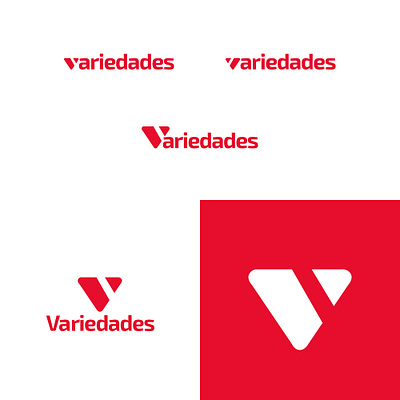 Variedades branding clothes design logo magazine store v variedades