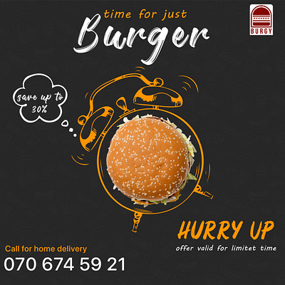 Social media advertisement for burger shop burger offer facebbok post graphic design logo socail media advertisement