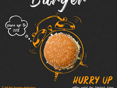 Social media advertisement for burger shop burger offer facebbok post graphic design logo socail media advertisement