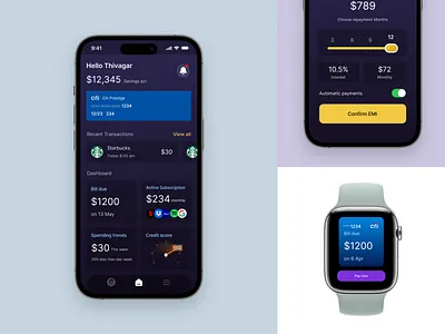Credit card app bill payments app bank banking bill payment credit card emi finance loan mobile ui