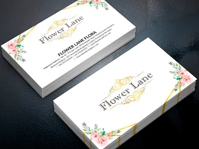 Business card design for wedding planning service branding business card flower graphic design wedding planner