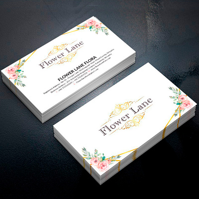 Business card design for wedding planning service branding business card flower graphic design wedding planner