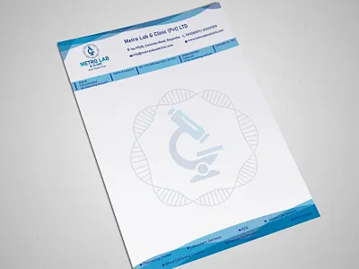 Letterhead design for medical laboratory branding clinic graphic design letterhead medical lab