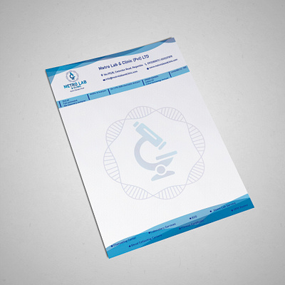 Letterhead design for medical laboratory branding clinic graphic design letterhead medical lab