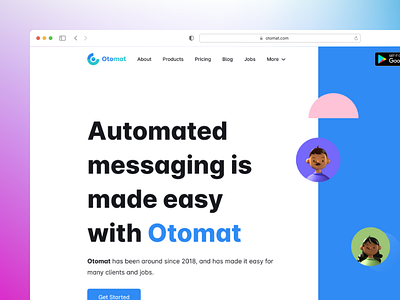 Otomat Landing-Page branding creative design figma figma design interaction design landing page product design promotion ui ui design ui inspiration ui ux ui ux design ux ux design web web design webdesign website