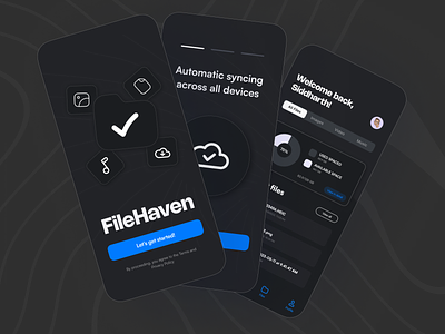 FileHaven - Cloud Management Platform app branding cloud design figma filehaven filemanagement illustration typography ui ux vector