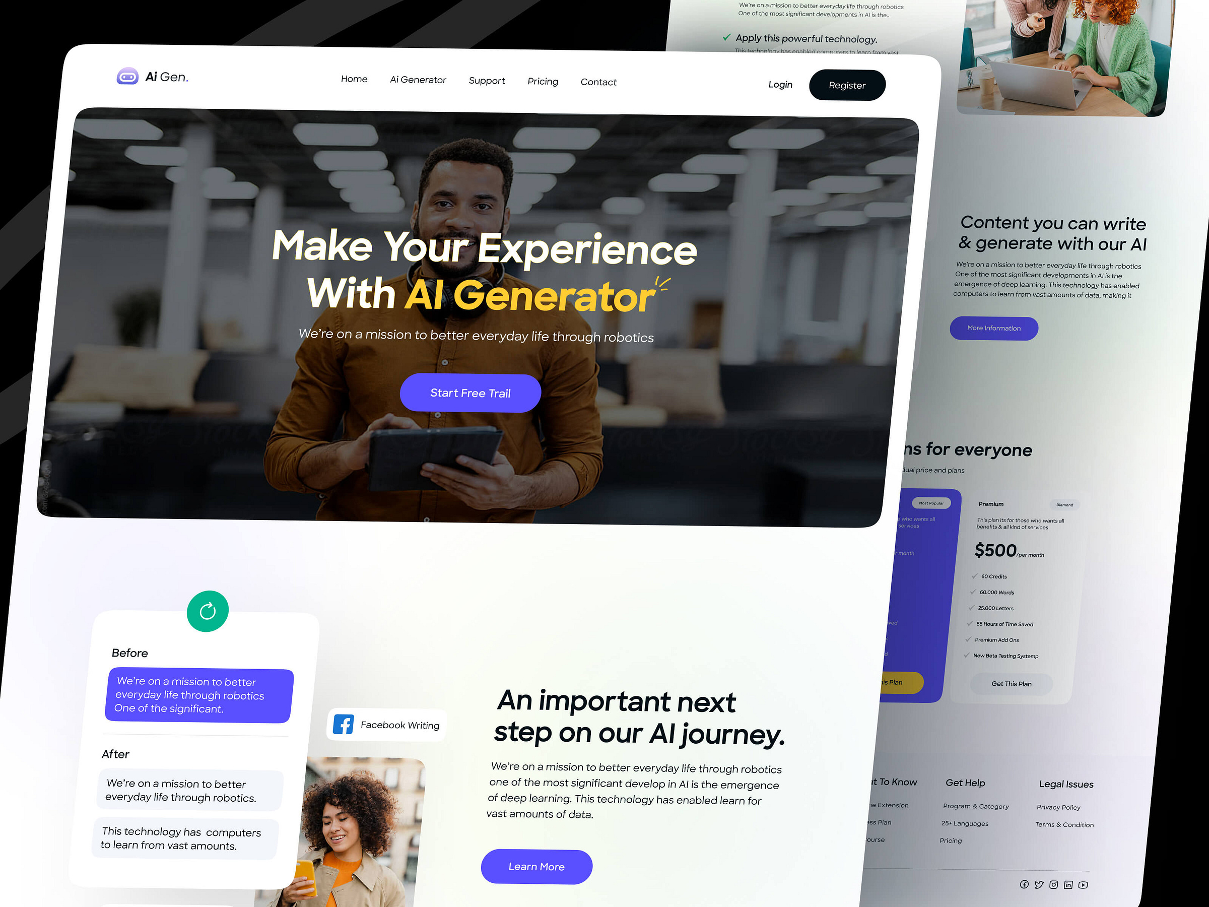AI Website: AI Gen Landing Page by Subash Chandra for Seative Digital ...