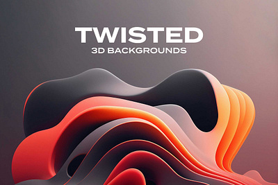 Twisted Liquid Shape 3D Backgrounds abstract background bright curved design elegant fluid gradient illustration ios landing landing page liquid modern shape twisted wallpaper website