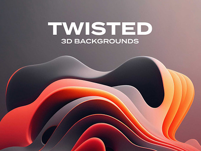 Twisted Liquid Shape 3D Backgrounds abstract background bright curved design elegant fluid gradient illustration ios landing landing page liquid modern shape twisted wallpaper website
