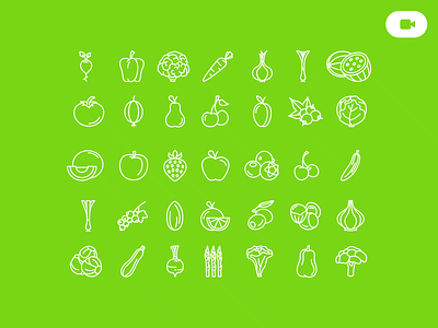 Borealis L.A.T Icons animation cc cognitive creators design fruit graphic design green icon icon design illustration lineart motion graphics vector vegatables
