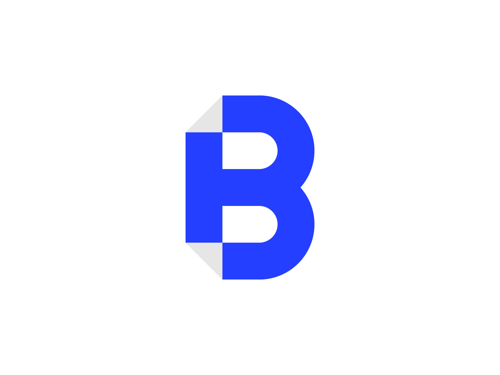 B blue paper logo mark by Tornike Uchava on Dribbble