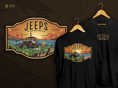 JEEPS: Let’s just enjoy every penny spent! brand identity branding design design studio graphic design hand drawing hand drawn illustration illustrator logo logo design vintage vintage logo