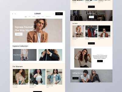 Lunar - A Business Website Template branding design ecommerce website fashion website no code website online ecommerce website pixpa pixpa template template ui design website website design website design ui