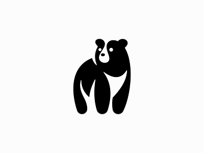Bear Logo animal app bear branding design geometric grizzly icon identity illustration logo mark minimalist nature negative space simple sports symbol vector zoo