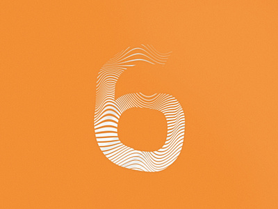 Número 6 36daysoftype 36daysoftype 6 36daysoftype10 6 alphabet design gradient grain graphic design grid layout number number 6 numbers seis six type design type designer typography waves