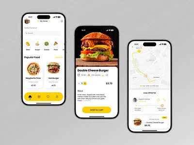 Food Delivery App 🍔 app delivery fast food app user experience design user interface design uxui design