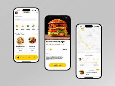 Food Delivery App 🍔 app delivery fast food app user experience design user interface design uxui design