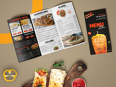 Krazy Shawarma Menu graphic design menu design print design