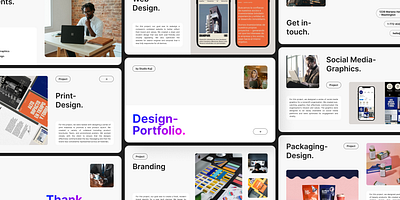 Portfolio Template brand design figma free minimal portfolio presentation presentation design studio kuji template