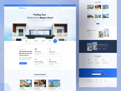 Homespro - Real Estate Website agency animation apartement architecture broker home page house landing page properties property property management property website real estate real estate agency realestate realestate site rent house rental residence