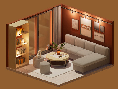 3D Room__05 3d arnold cg cinema4d home interiordesign livingroom room rozov visualisation wnbl
