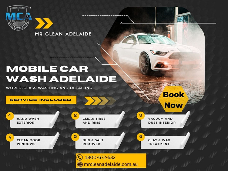Mobile Car Wash Adelaide saves you time and effort. by Mr Clean