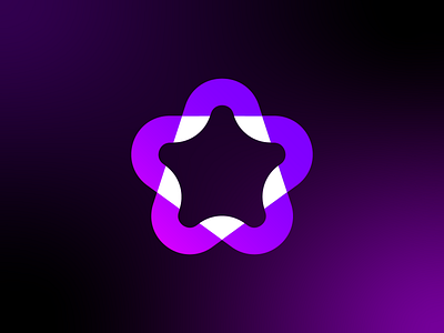 Star ai brand branding crypto design gradient identity logo logo design logodesign logotype party purple shape star vector