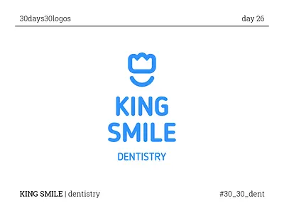 KING SMILE branding crown dentistry king logo smile