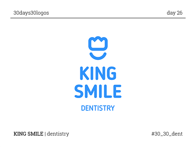 KING SMILE branding crown dentistry king logo smile