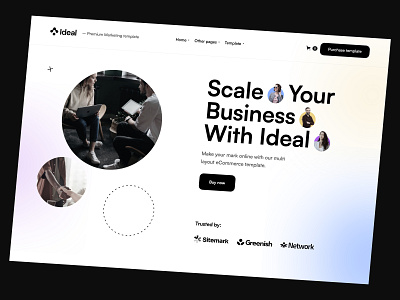 Ideal Marketing Template agency bold clean dark design hero homepage ideal landing light marketing minimal minimalist portfolio simple template ui ui design web design webflow