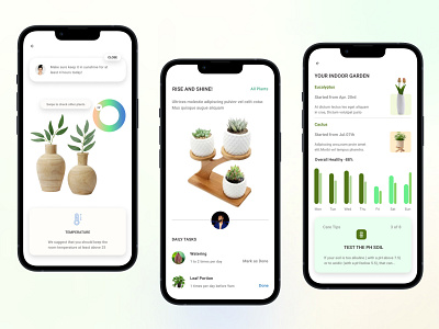 Greenhouse Mobile App application hyroponics ics mobile app mobile app design plants ui uiux uiux design