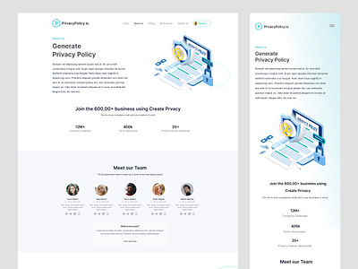 Privacy policy generate website design about about us about us design about us page designer landing landingpage minimal privacy privacy policy privacypolicy product design ui user experience user interface ux web web page website website design