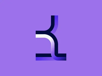 36 Days of Type - 1 1 36 days of type gradient letter logo minimalist number typography