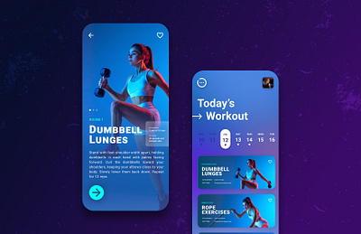 Daily UI Challenge 62 - Workout of the Day app concept dailyui design figma ui uidesign