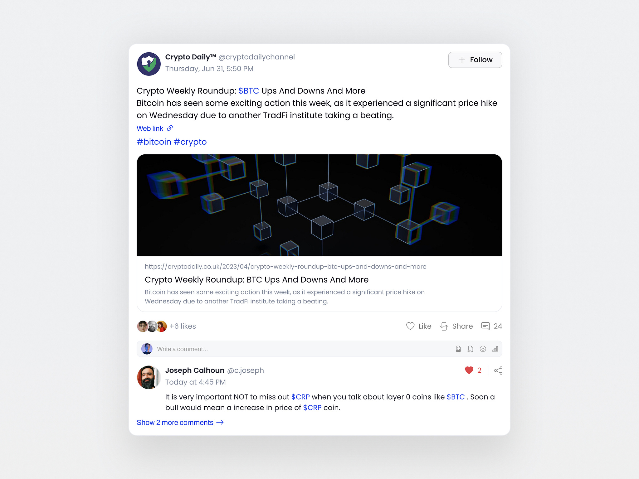 Crypto Forum Dashboard Design Concept by Katrin Braga on Dribbble