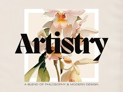 Artistry botanic botanical design element floral flower orchid retro vintage watercolor