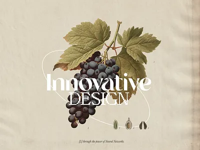 Innovative Design aesthetic book botanic botanical floral grape old paper retro texture vintage