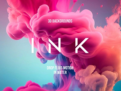 Ink Drop Fluid Motion in Water 3D Backgrounds 3d 3d render abstract background bright design drop fluid gradient illustration ink landing landing page liquid liquid in water motion poster smoke wallpaper website